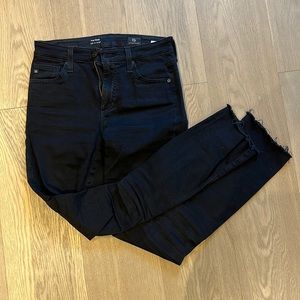 AG The Mari high-rise straight black jeans 26R